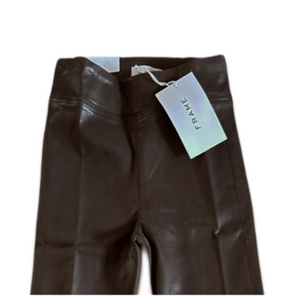 NWT Frame Jet Set Mini Boot Chocolate Cropped Pants Size 0 - Picture 12 of 14